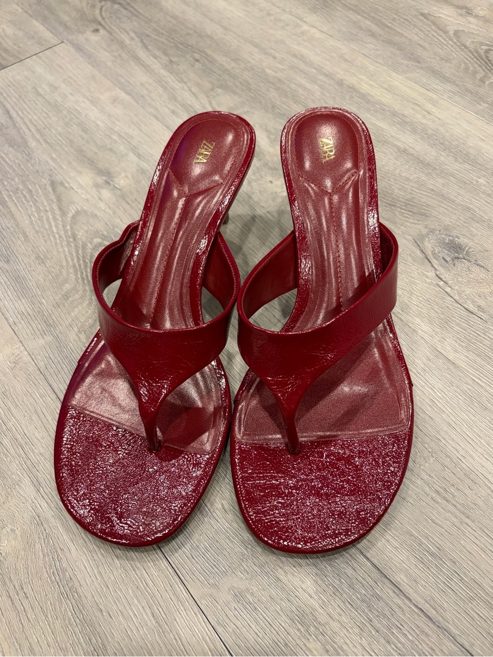 Zara Red Strappy Heels EU 40
